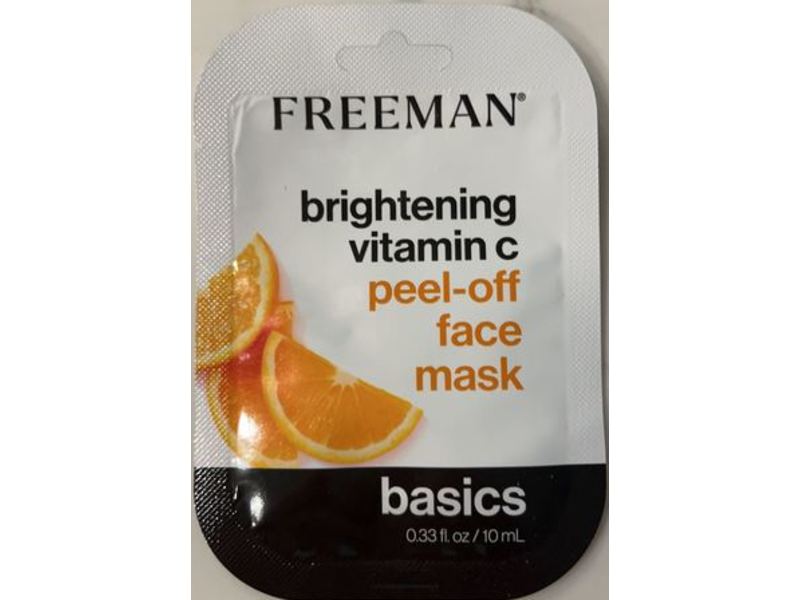 Freeman Brightening Peel-Off Face Mask, Basics, Vitamin C, 0.33 fl oz/10 mL