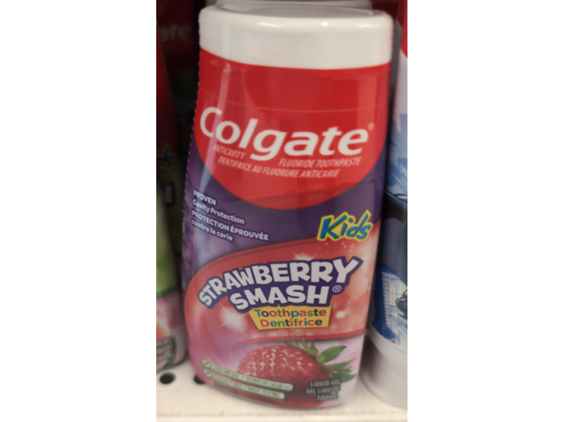 Colgate Fluoride Liquid Gel Toothpaste, Strawberry Smash, 100 mL