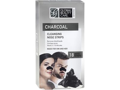 Global Beauty Care Premium Cleansing Nose Strips, Charcoal, 18 Count