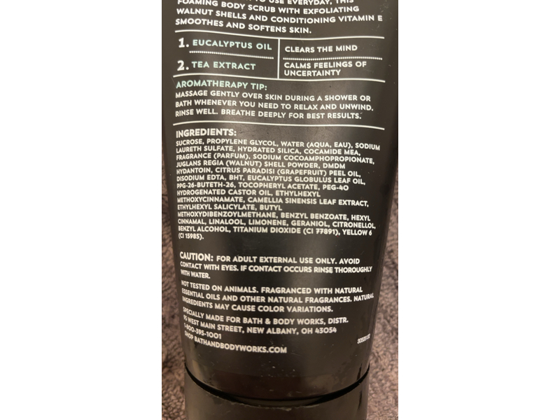 Bath & Body Works Aromatherapy Smoothing Body Scrub, Eucalyptus & Tea, 9 oz/256 g