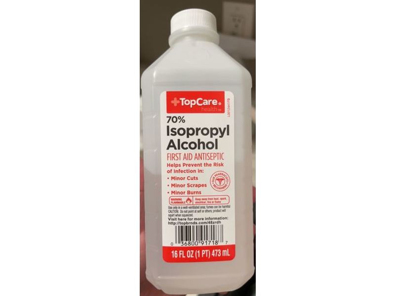 TopCare Frist Aid Antiseptic, 70% Alcohol Isopropyl, 16 fl oz/473 mL