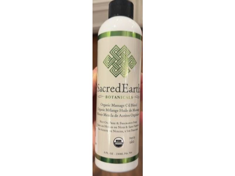 Sacred Earth Botanicals Organic Massage Oil Baled, 8 fl oz/234 mL