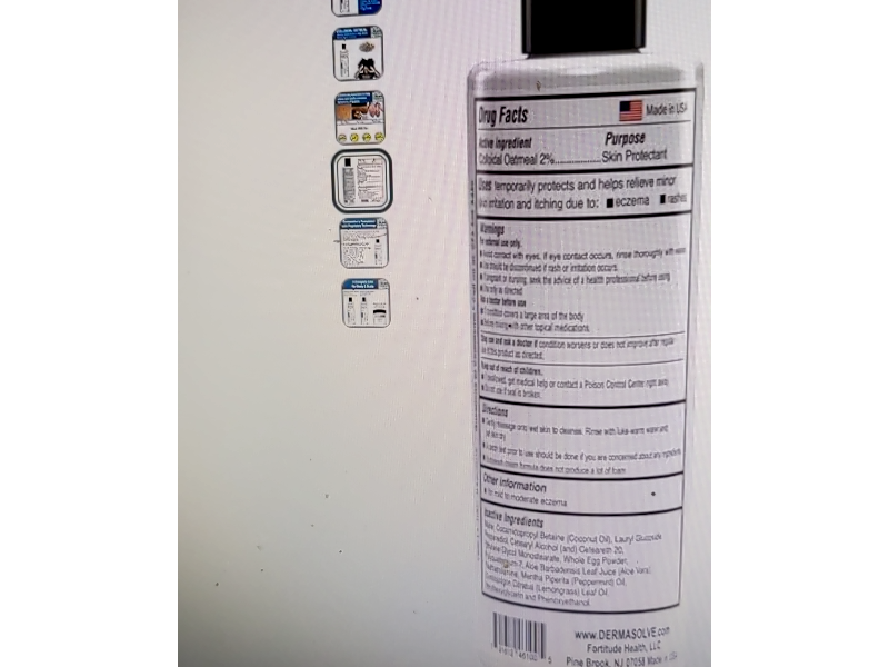 Dermasolve Eczema Shampoo, Colloidal Oatmeal, 8 oz/240 mL, Pack Of 2