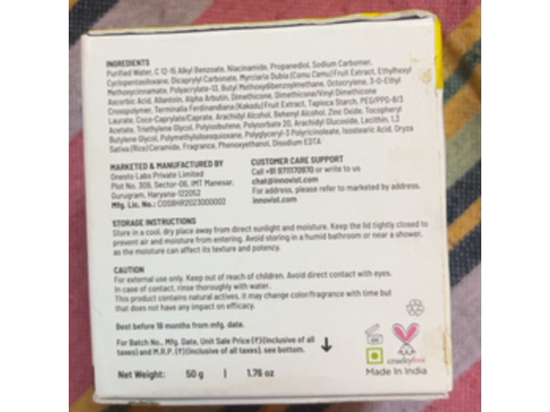 Chemist At Play Vitamin C Brightening Day Cream, SPF 30 PA++++ Protection, 1.76 oz/50 g