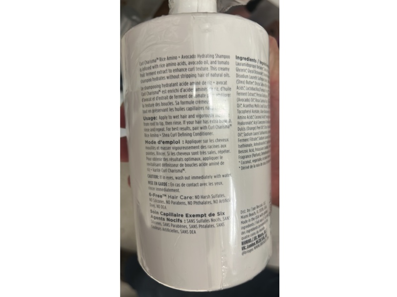 Briogeo Curl Charisma Hydrating Shampoo, Rice Amino + Avocado, 33.8 fl oz/1000 mL