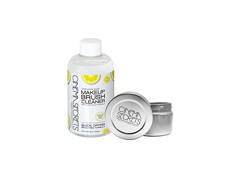 Cinema Secrets Makeup Brush Cleaner Pro Starter Kit 8oz+Tin, Lemon