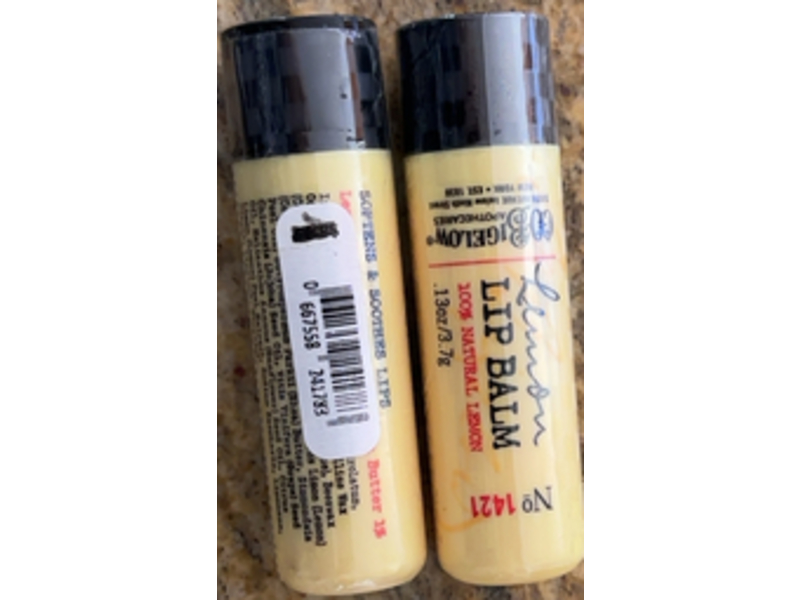 C.O Bigelow No 1421 Lip Balm, Natural Lemon, 0.13 oz/3.7 g, Pack Of 3