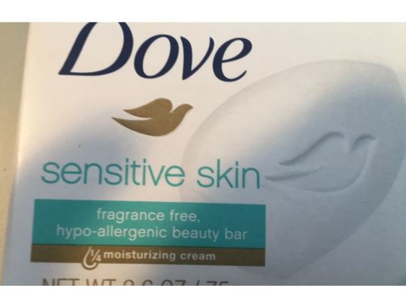 Dove Sensitive Skin Beauty Bar, 2.6 oz/75 g, Pack of 4