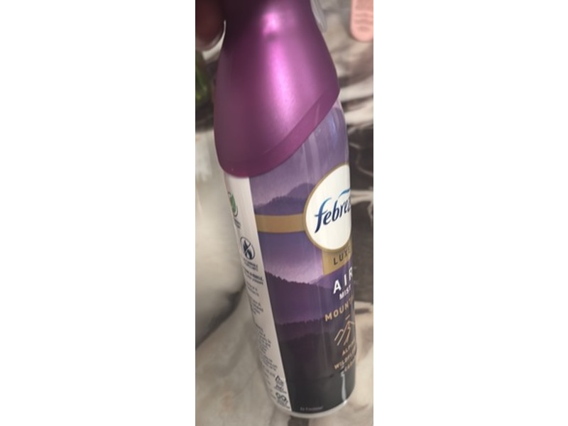 Febreze Luxe Mountain Air Mist, Alpine, Wildflower, Cedar, 8.1 oz/230 g