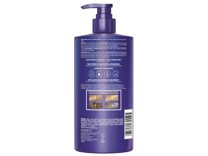L’Oreal Paris EverPure Conditioner, Purple, 23 fl oz/680 mL