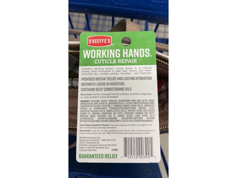O'keeffe's Working Hands Cuticle Repair, 0.38 oz/11 g