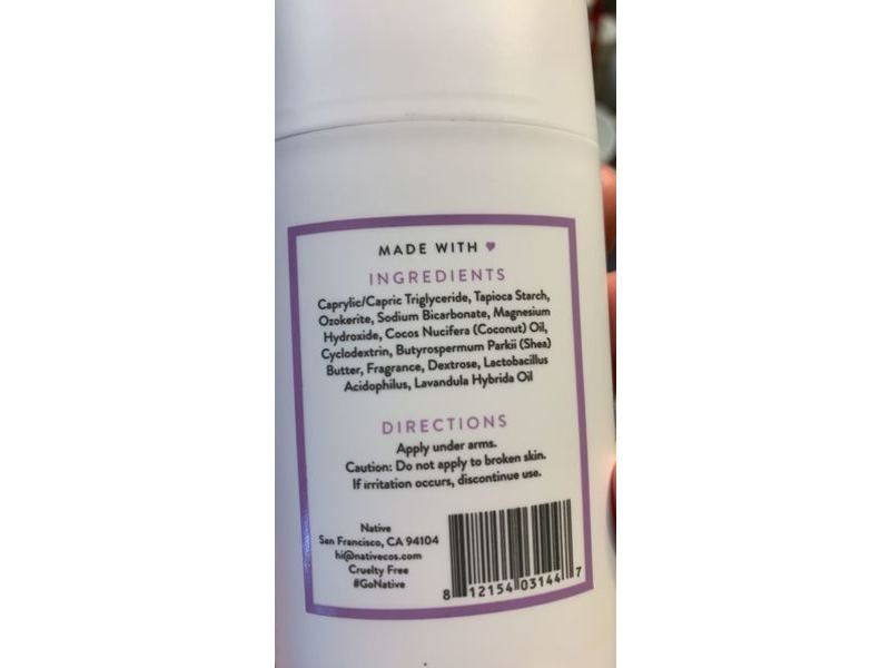 Native Deodorant, Lilac & White Tea , 2.65 oz/75 g