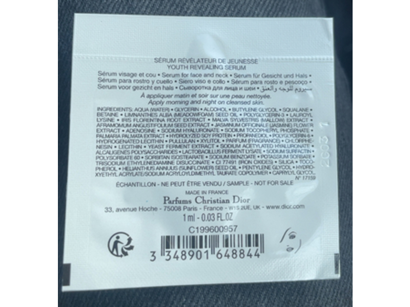 Dior Capture Totale Le Serum, 0.03 fl oz/1 mL