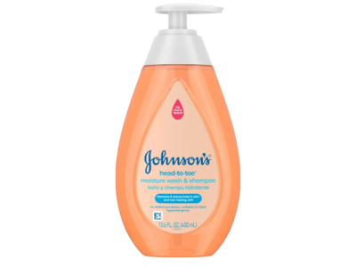 Johnson's Head-to-toe Moisture Wash & Shampoo, 13.6 fl oz/400 mL