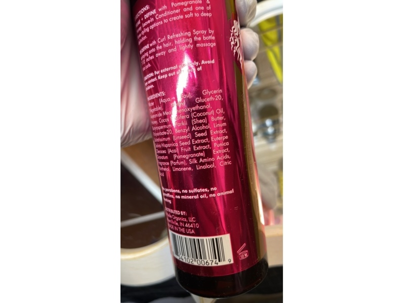 Mielle Curl Refreshing Spray, Pomegranate & Honey, 8 fl oz/240 mL