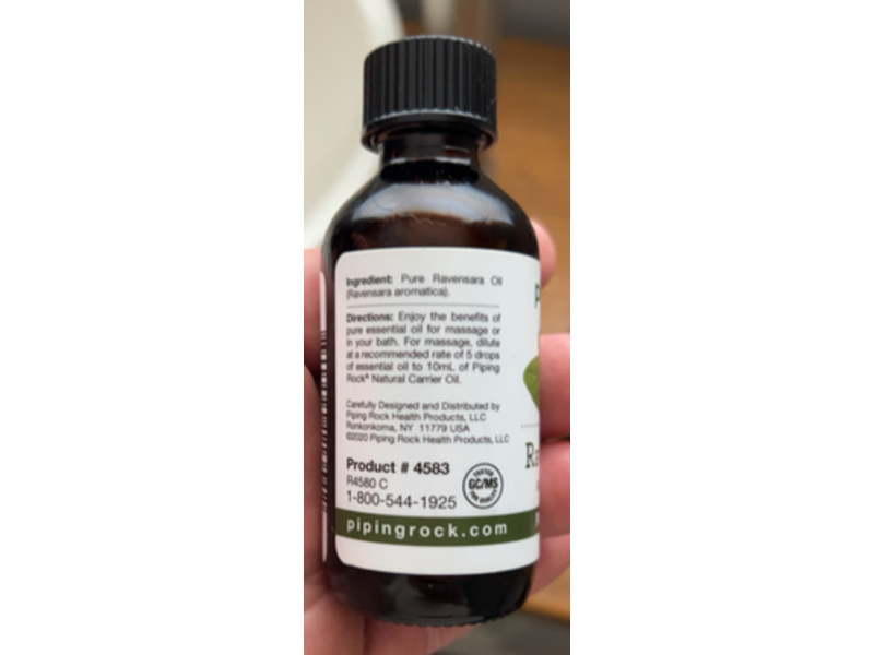 Piping Rock Pure Essential Oil, Ravensara Oil, 2 fl oz/59 mL