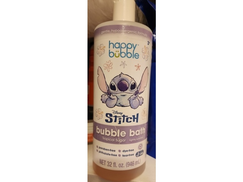 Happy Bubble Disney Stitch Bubble Bath, Tropical Sugar, 32 fl oz/946 mL