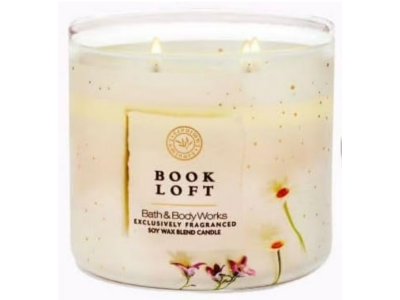 Bath And Body Works Fragranced Soy Wax Blend Candle, Book Loft, 14.5 fl oz/411 g