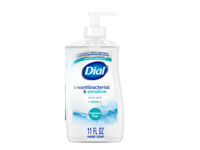 Dial Liquid Antibacterial & Sensitive Hand Soap, + Aloe, 11 fl oz/3325 mL