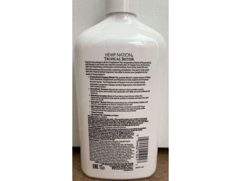 Australian Gold Hemp Nation Moisturizing Tan Extender, Tropical Seltzer, 18 fl oz/535 mL