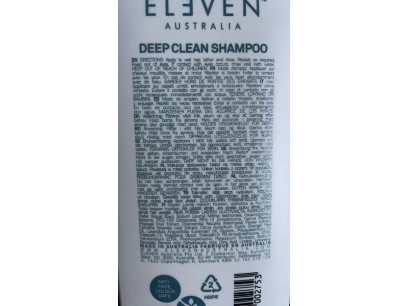 Eleven Australia Deep Clean Shampoo, 10.1 fl oz/300 mL