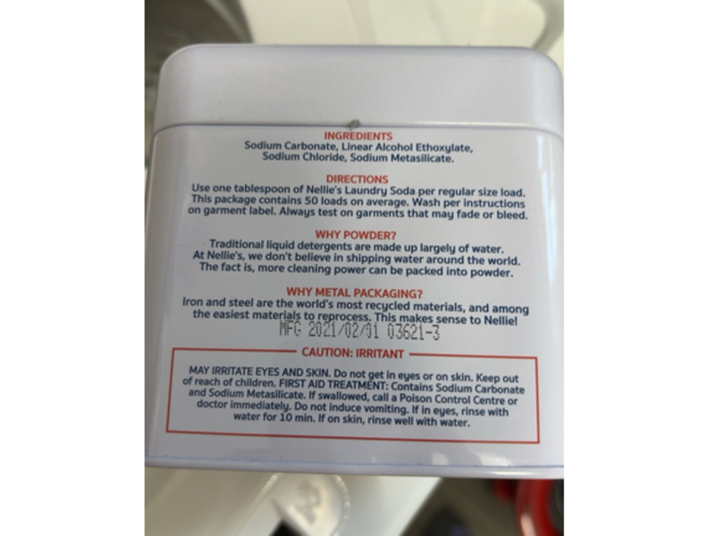 Nellie's Laundry Soda, 50 Loads, 750 g