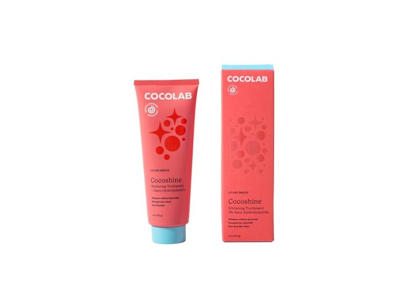 Cocolab Cocoshine Whitening Toothpaste, Lychee Breeze, 4 oz/113 g