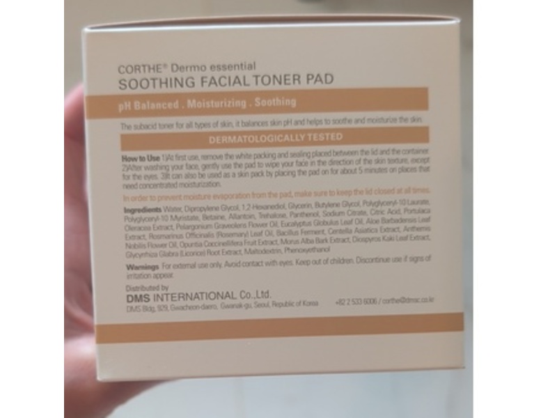 Corthe Soothing Facial Toner Pad, 10.1 fl oz/300 mL