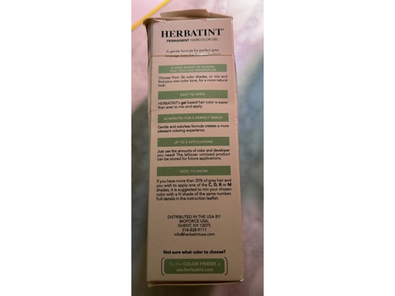Herbatint Permanent Haircolor Gel, 8R Light Copper Blonde, 4.56 fl oz/135 mL, 2 Applications