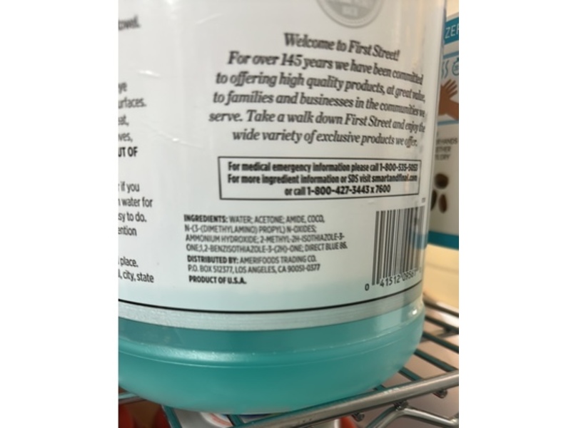 First Street Glass Cleaner, Ammonia, 3.78 L