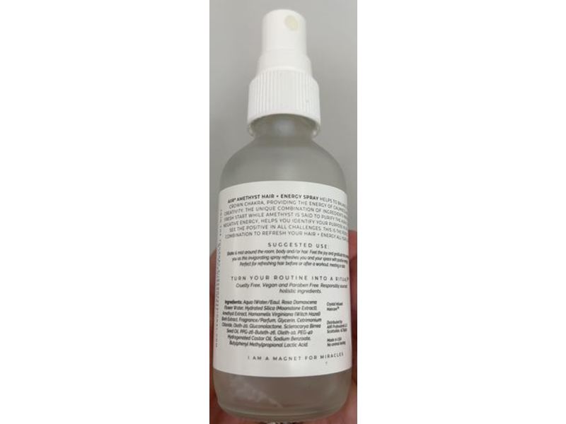 AIIR Amethyst Hair + Energy Refresher, Amethyst, Moonstone, 2 fl oz/60 mL