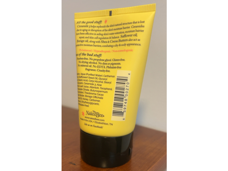 The Naked Bee Serious Hand Repair Cream, Grapefruit Blossom Honey, 3.25 fl oz/96 mL, Pack Of 2