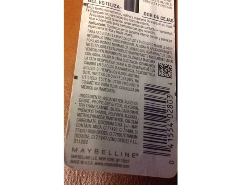 Maybelline Brow Styling Gel, 500 Clear, 0.14 fl oz/4.2 mL