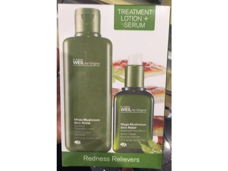Dr. Andrew Weil For Origins Mega-Mushroom Skin Relief Soothing Treatment Lotion & Face Serum Set