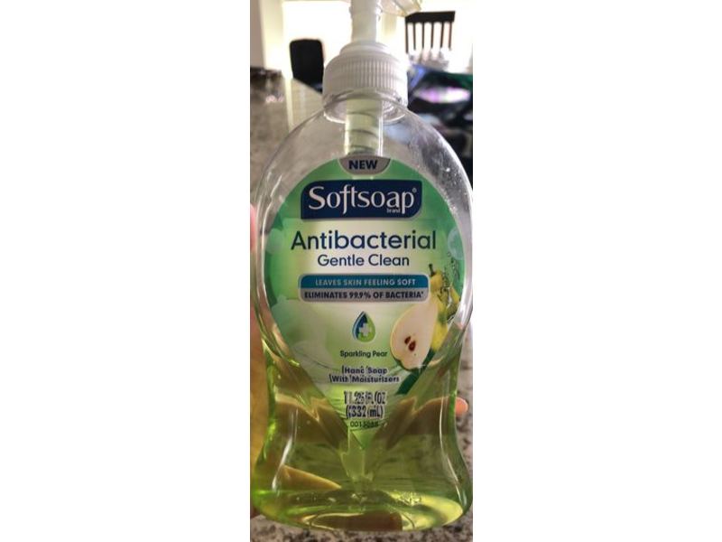 Softsoap Antibacterial Gentle Clean Hand Soap, Sparkling Pear, 11.25 fl oz/332 mL