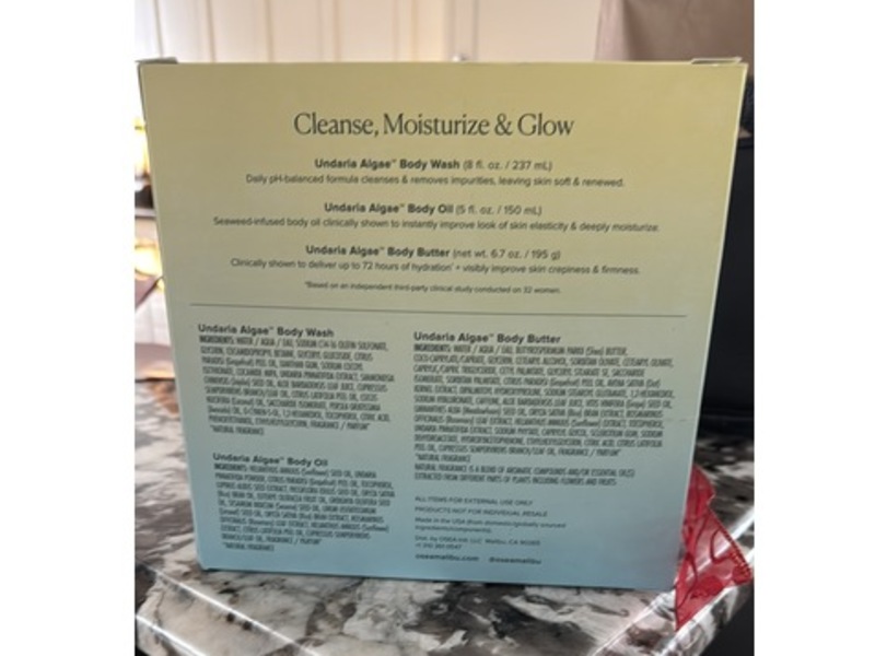 Osea Body Glow Undaria Body Trio, Cleanse, Moisturize & Glow, 8 fl oz/237 mL