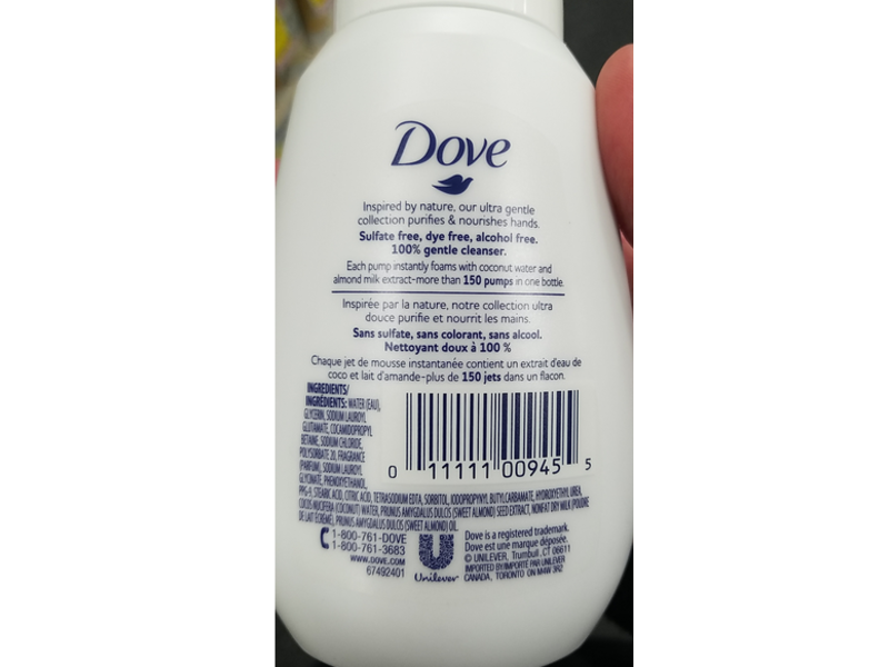 Dove Foaming Hand Wash, Coconut Water & Almond Milk, 6.8 fl oz