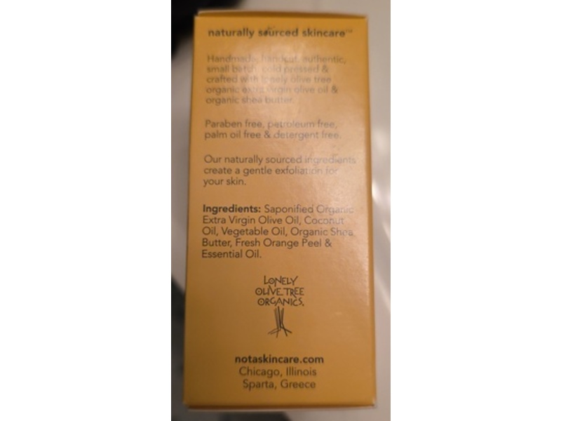 Nota By Lonely Olive Tree Organics Face & Body Bar Soap, Olive Oil & Greek Yogurt, 6 oz