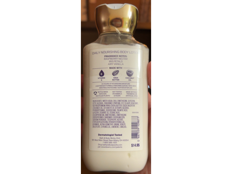 Bath & Body Works Butterfly Body Lotion, Shea Butter & Coconut Oil, 8 fl oz/236 mL