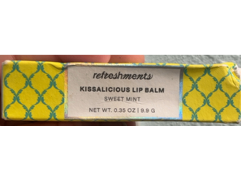 Refreshments Kissalicious Lip Balm, Sweet Mint, O.35 oz/9.9 g