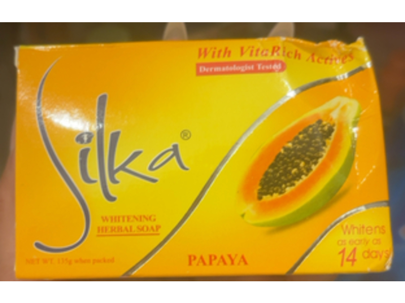 Silka Whitening Herbal Soap, Papaya, 135 g