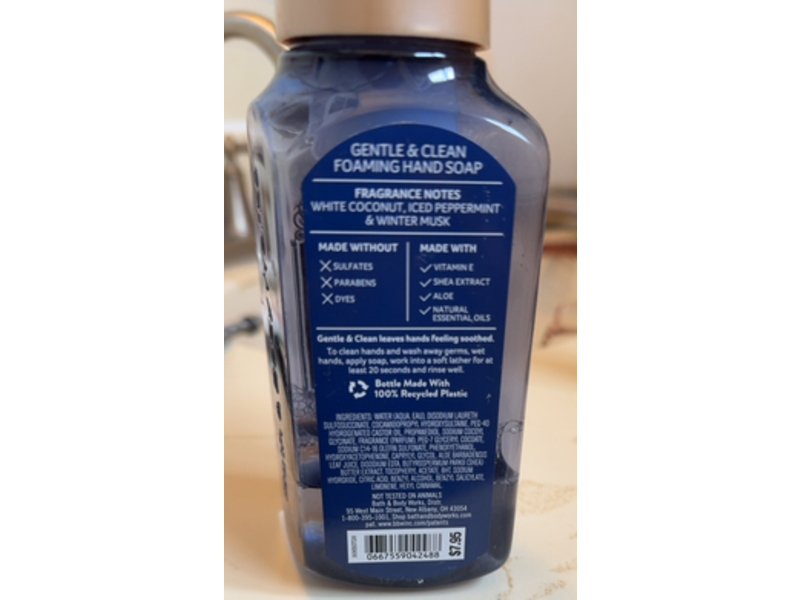 Bath & Body Works Gentle & Clean Foaming Hand Soap, Coconut Mint Drop, 8.75 fl oz/259 mL
