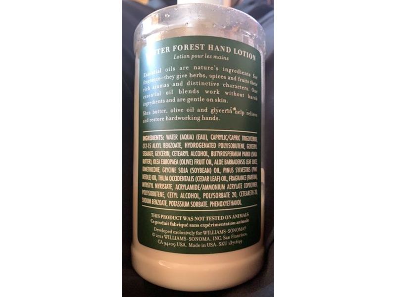 Williams-Sonoma Hand Lotion, Winter Forest, 473 mL