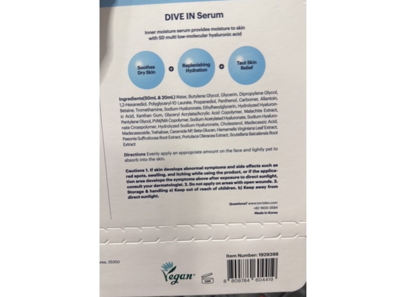 Torriden Dive In Serum Trio, 4.05 fl oz/120 mL