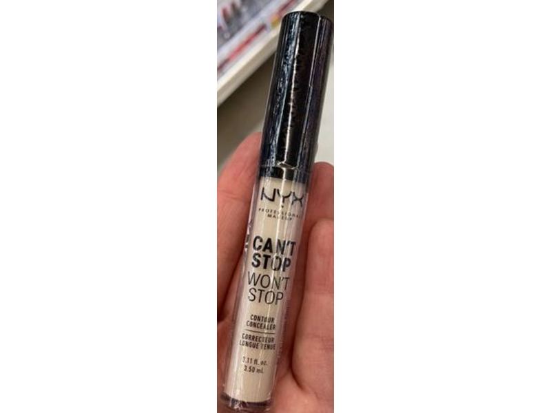NYX Professional Makeup Can't Stop Won't Stop Contour Concealer, Pale, 0.11 fl oz/3.50 mL