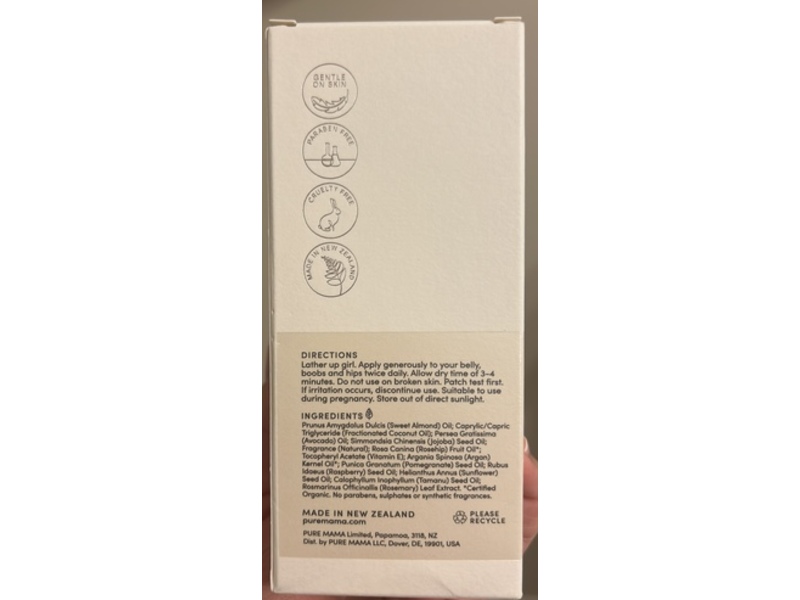 Pure Mama Belly & Body Oil, 4.9 fl oz/145 mL