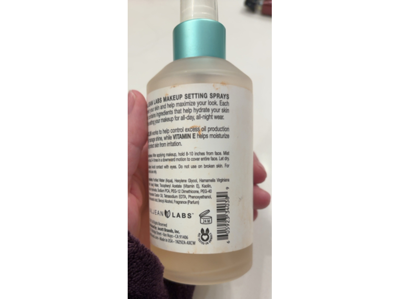 Valjean Labs Matte Makeup Setting Spray, Kaolin + Vitamin E, 6 fl oz/177 mL