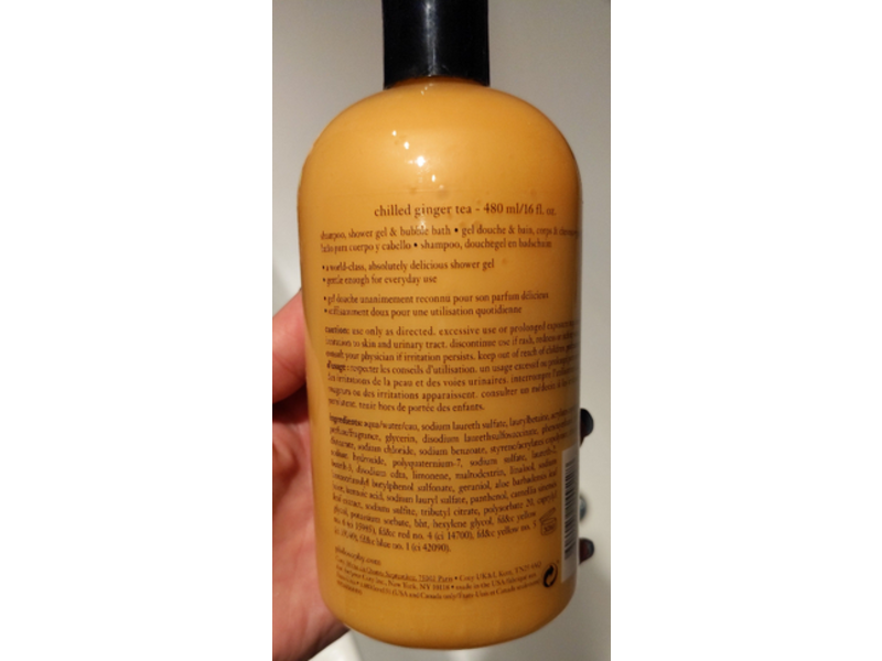 Philosophy Shower Gel, Chilled Ginger Tea, 16 fl oz/480 mL