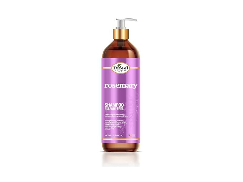 Difeel Sulfate Free Shampoo, Rosemary, 33.8 fl oz/1 L