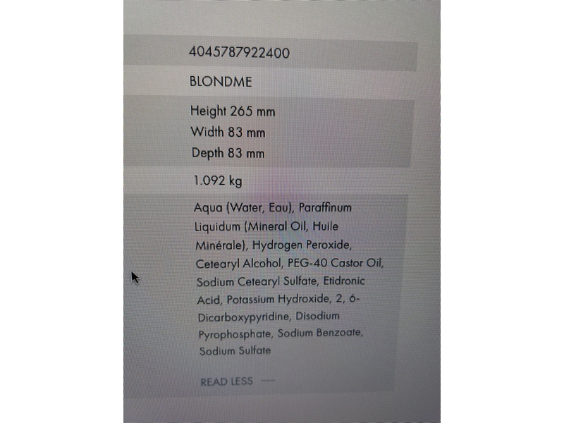 Schwarzkopf Professional Oil Intense Formula Blondme Premium Developer, 6% / 20 Vol, 33.8 fl oz/1 L